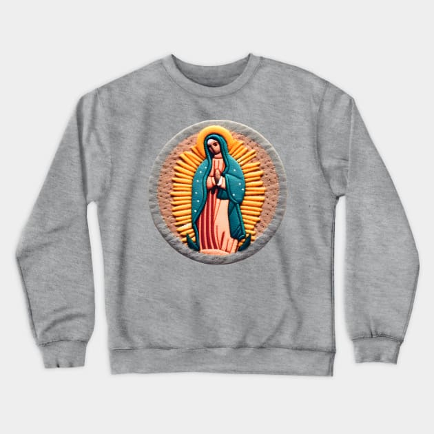 Virgen de Guadalupe Crewneck Sweatshirt by Sobalvarro